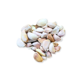 Chinese garlic whole cloves, fresh separated cloves sold per kg isolated on white background