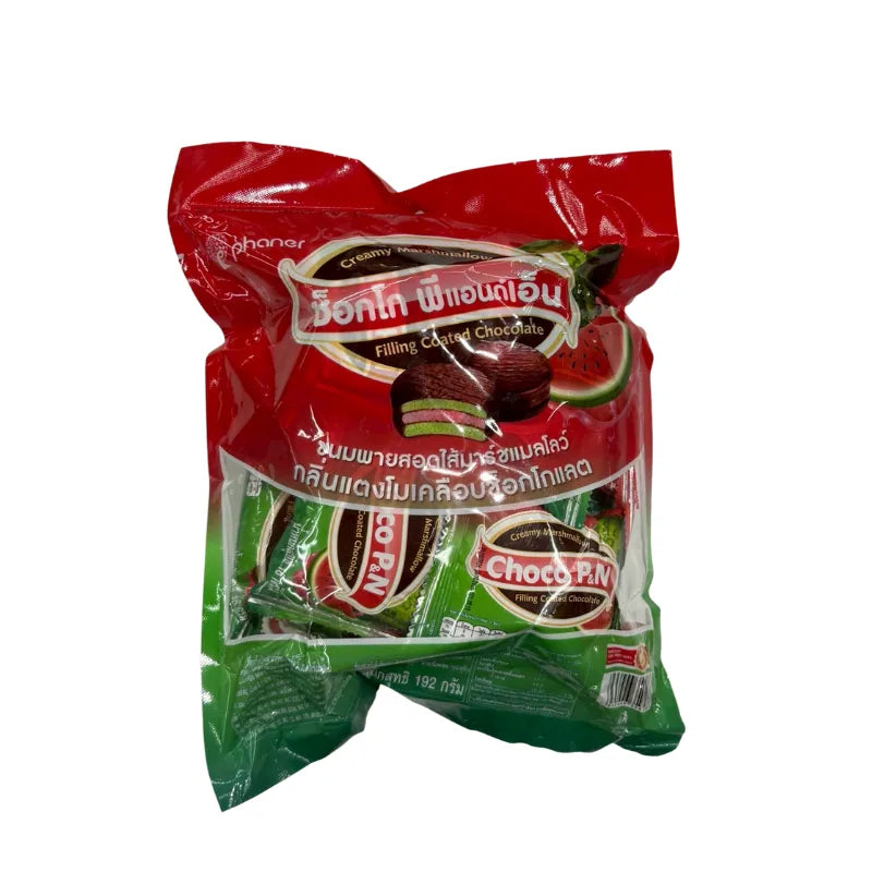 Chocolate Coated Watermelon Marshmallow Pie (192g x 12 Pieces/Pack)