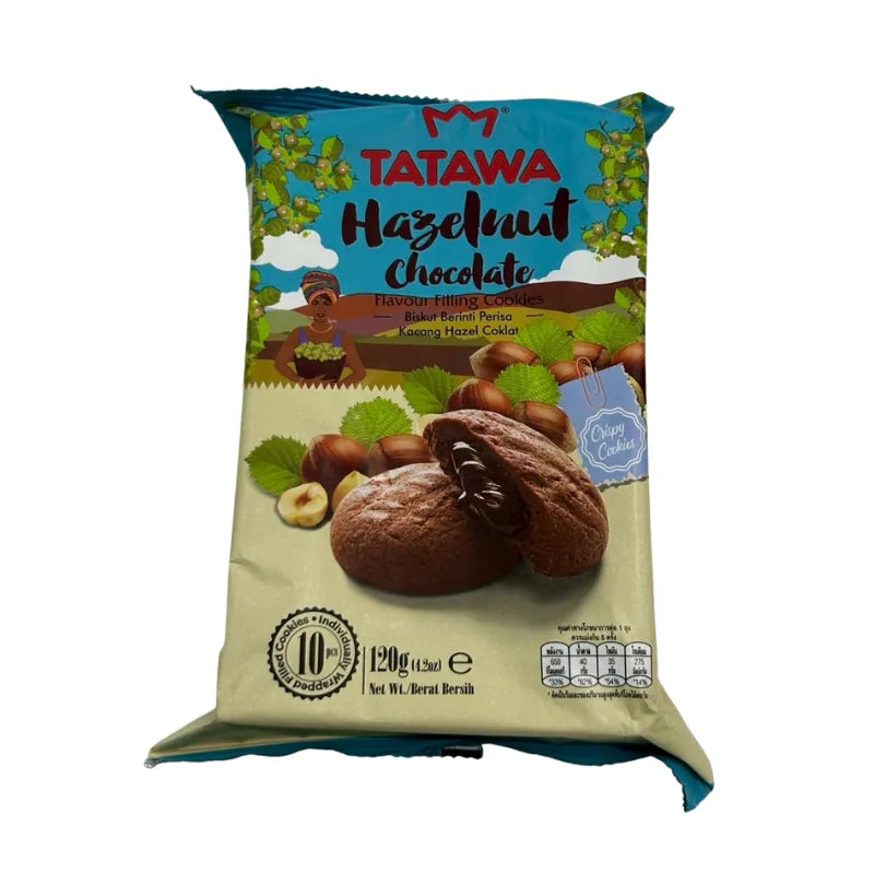Chocolate Cookie with Chocolate Hazelnut Cream Filling (Tatawa Brand) 120 g Pack