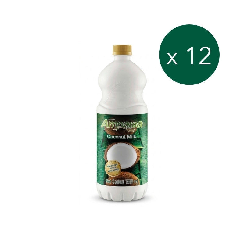 Coconut Milk Amphawa Brand, 1kg × 12 Bottles/Box Per box