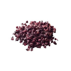 Dried roselle flowers, sour herbal tea ingredient, 500g pack isolated on white background