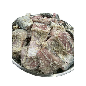 Fermented Chinese carp fish on a white background