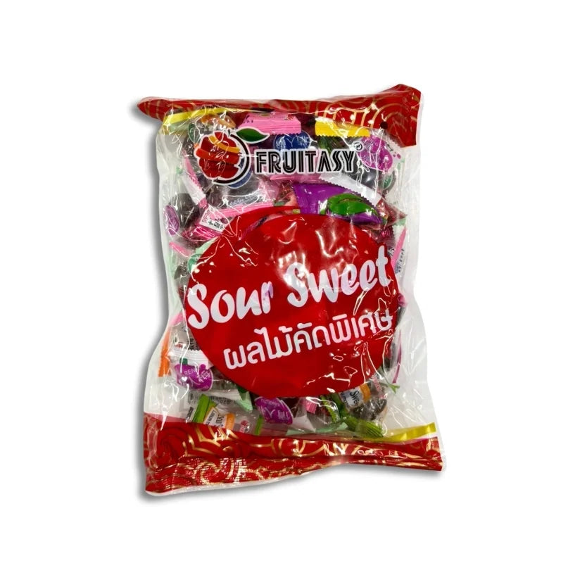 ลูกพลับแช่อิ่มรวมรส รสชาเขียว,เชอร์รี่,บลูเบอร์รี่,น้ำผึ้ง (ตราฟรุ๊ตทาซี่) 1000 กรัม / ถุง