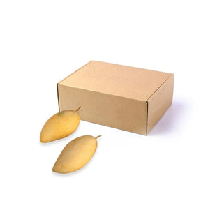 Fresh golden Nam Dok Mai mango ripe, premium sweet mangoes, 5kg bulk pack isolated on white background