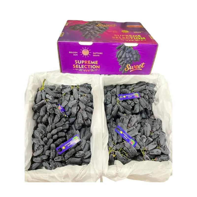 Golden Sun Witch Black Grapes Purple Box (Total Weight Including Basket 3.8kg)