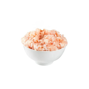 Fresh ground chicken, minced chicken meat, 300g pack isolated on white background