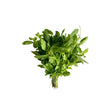 Fresh Holy Basil 250g pack — aromatic Thai basil leaves on white background, perfect for restaurants and home cooking.
