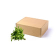 Bulk 5kg pack of fresh Holy Basil on white background — wholesale Thai basil leaves for restaurants and catering.