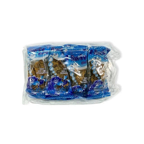 Tempura seaweed snack with barbecue flavor, crispy seaweed sheets, 10 packs isolated on white background