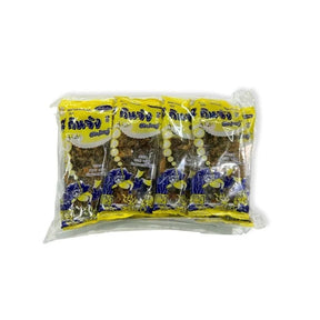 Tempura seaweed snack original flavor, light crispy seaweed sheets, 10 packs isolated on white background