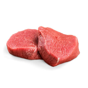 Lean beef on a white background