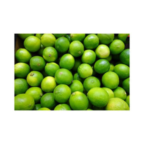 Fresh small limes, aromatic Thai limes, 50 pieces isolated on white background