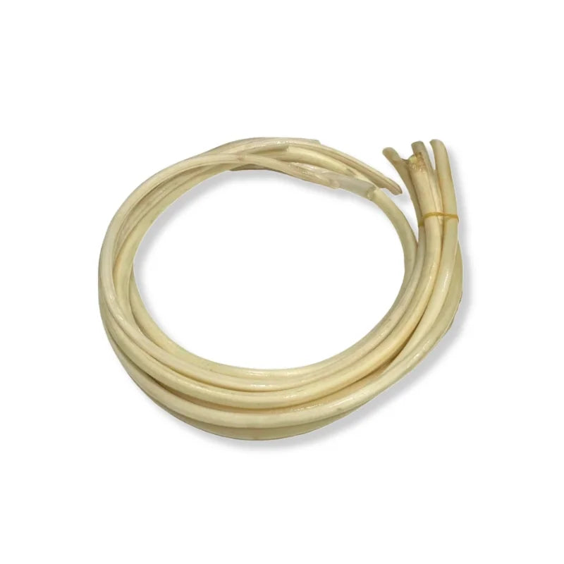 Fresh Long Lotus Root sold per kilogram on white background — wholesale lotus roots for Asian restaurants and catering.