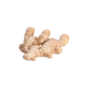 Fresh mature ginger root, aromatic cooking ginger, 500g pack isolated on white background
