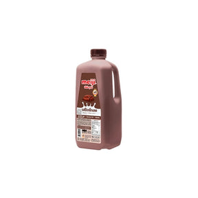Meiji pasteurized chocolate flavored milk, rich cocoa milk drink, 2 liter bottle isolated on white background