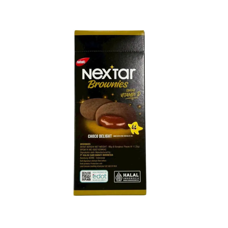 บราวนี่ ช็อกโกแลตชิป คุกกี้ Nextar 11.25 กรัม x 8 ชิ้น /กล่อง