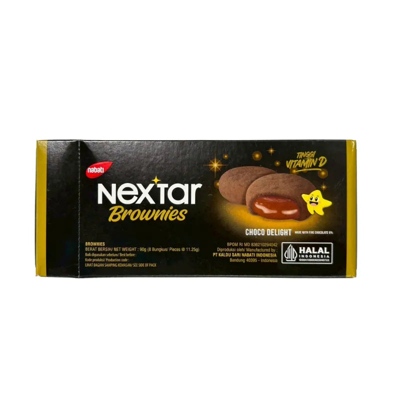 บราวนี่ ช็อกโกแลตชิป คุกกี้ Nextar 11.25 กรัม x 8 ชิ้น /กล่อง