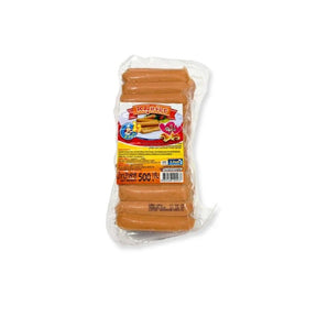 P-Pork delicious pork sausage, seasoned pork sausage, 500g pack isolated on white background