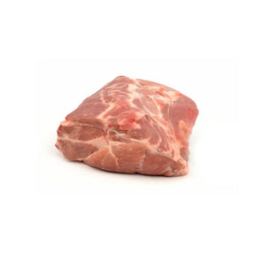 Fresh pork collar on a white background