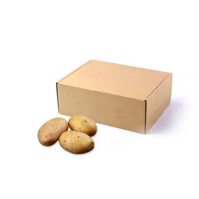 Fresh large potatoes size L, firm potatoes, 5kg bulk pack isolated on white background