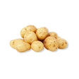 Fresh medium potatoes size M, firm potatoes sold per kg isolated on white background