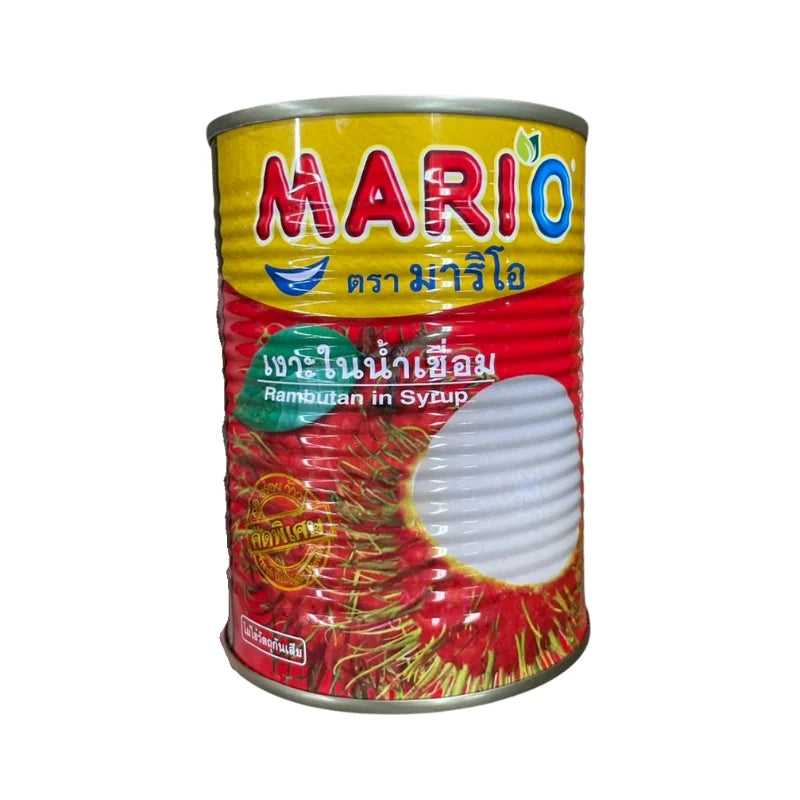 糖水红毛丹罐头（Mario牌）净重565克，沥干226克