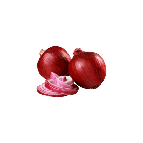 A photo of Red Onions Per kg on a white background