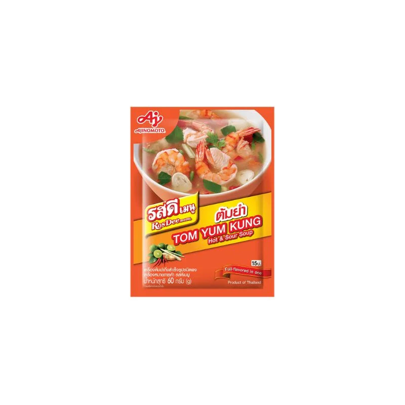 RosDee menu tom yum kung seasoning mix 60g pack Thai soup flavor Bangkok FreshLink
