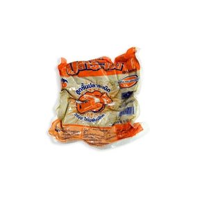 Pla Gao exploding fish balls, chewy fish balls with filling, 1000g pack isolated on white background