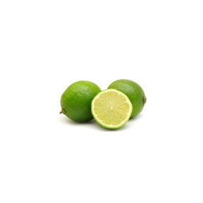 Fresh seedless limes, large size, sold per kg isolated on white background