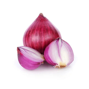Organic shallots, small reddish bulbs, 500g pack isolated on white background