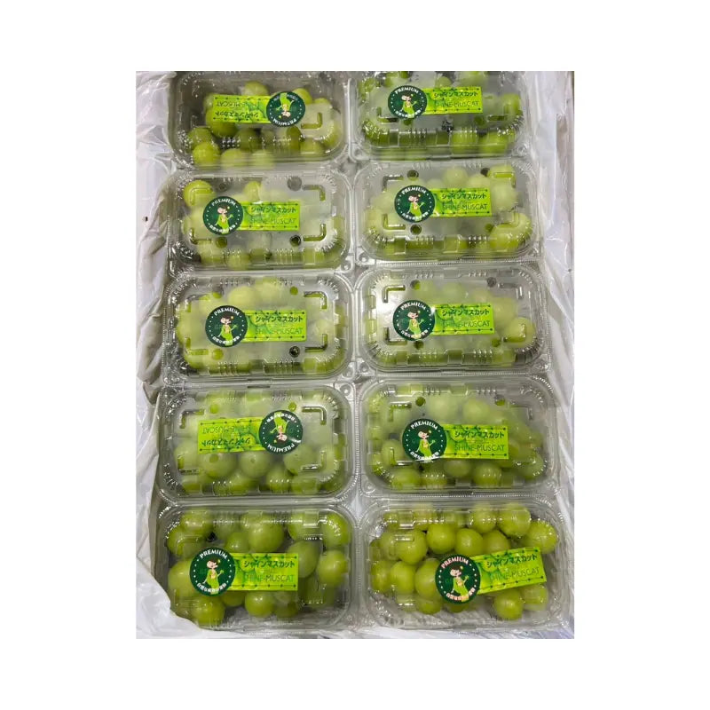 Shine Muscat Grapes Green-Blue Box 10 Packs (7kg Including Box)