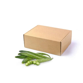 Fresh snake gourd, long ridged green gourd, 5kg bulk pack isolated on white background