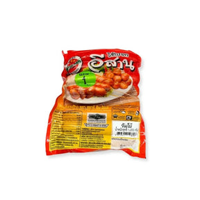 Isan sausage, fermented northeastern Thai sausage, 1000g pack isolated on white background