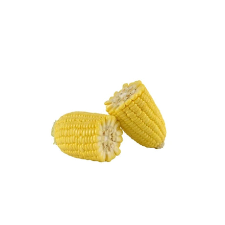 A photo of Sweet Corn Half Cob Per kg on a white background