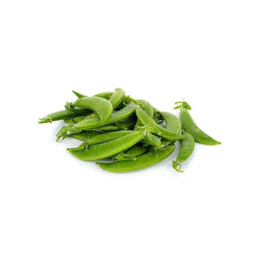 Fresh sweet peas, round green peas, 500g pack isolated on white background