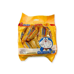 Cheese-flavored egg cake, soft baked snack cake isolated on white background