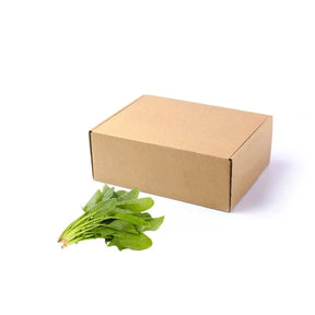 Fresh Thai spinach, tender leafy greens, 5kg bulk pack isolated on white background