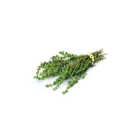 Fresh Thyme 30g pack on white background — aromatic thyme sprigs ideal for seasoning meats, soups, and roasted dishes.