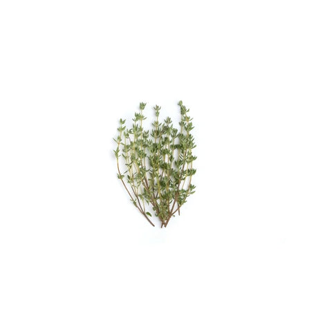 A photo of Thyme Leaves Per kg on a white background