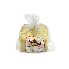 Tra Kai wonton wrappers, thin wheat wrappers for dumplings, 500g pack isolated on white background