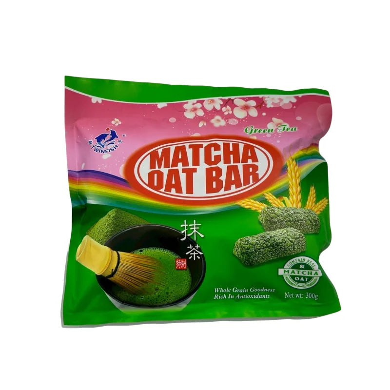 ข้าวโอ๊ตชนิดแท่งรสชาเขียว ตราทวิน ดอลฟิน 300 กรัม / ห่อ