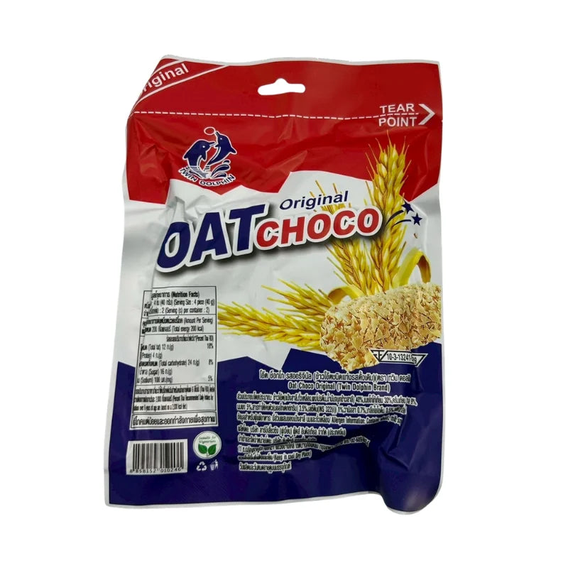 ข้าวโอ๊ตชนิดแท่งรสออริจินอล ตราทวิน ดอลฟิน 80 กรัม / ห่อ