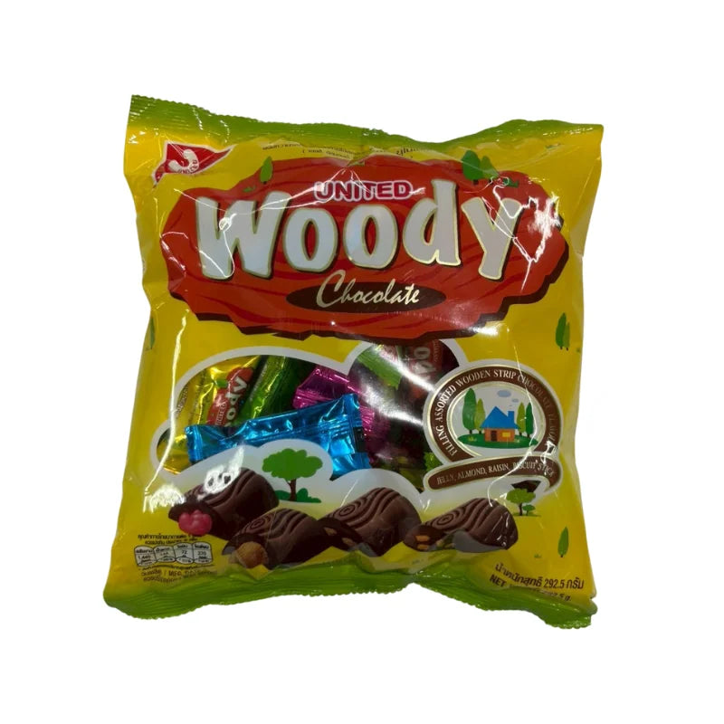 United Woody Chocolate Layered Sweets Assorted Filling (292.5g Pack)