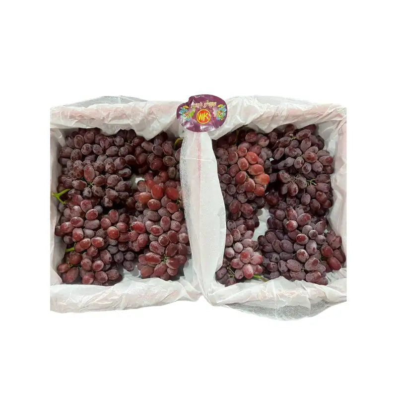 WK Brand Seedless Red Grapes (Total Weight Including Basket 4.8kg)