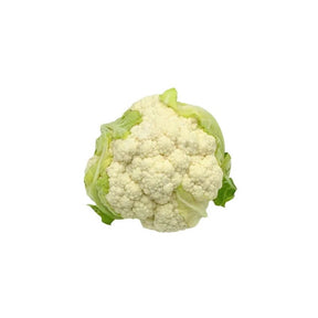 White Chinese cauliflower on a white background