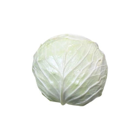 Fresh light white cabbage, lighter crisp heads sold per kg isolated on white background