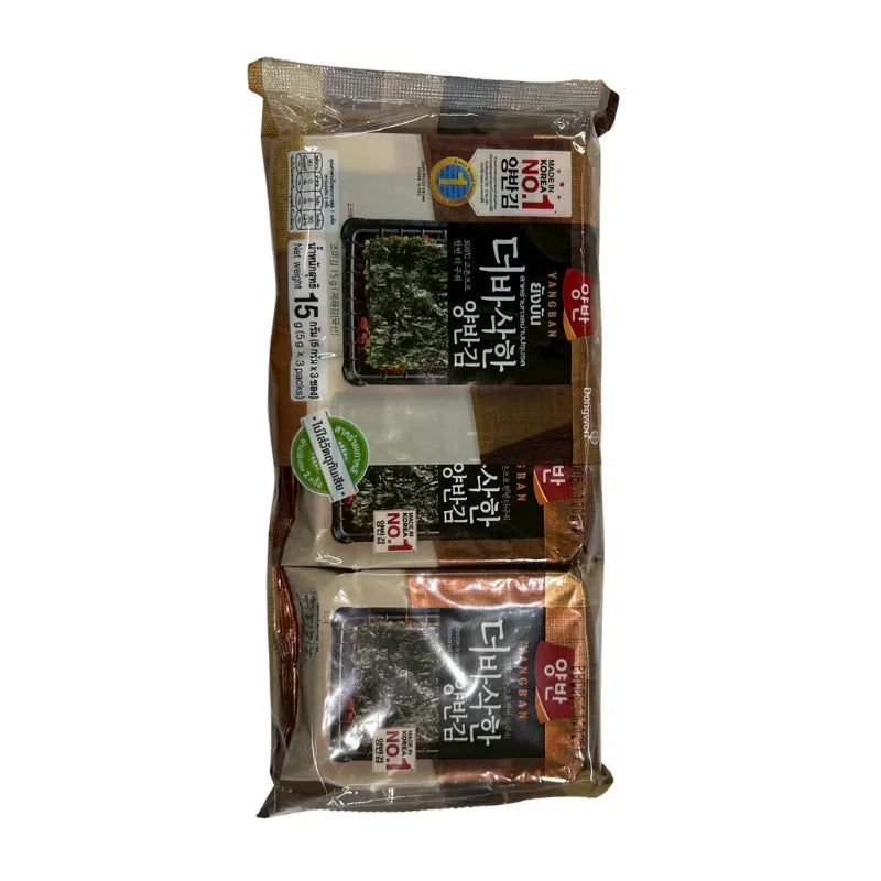 Yangban Roasted Seasoned Seaweed (5g x 3 Packs)