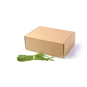 Fresh yardlong beans, long green string beans, 5kg bulk pack isolated on white background