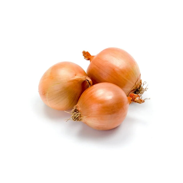 Fresh Yellow Onion Size 3-4 per kg 500g pack on white background — medium-sized onions perfect for everyday recipes.